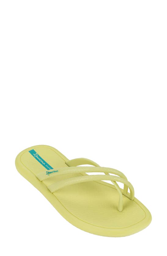 Shop Ipanema Meu Sol Rasteira Textured Toe Loop Sandal In Yellow