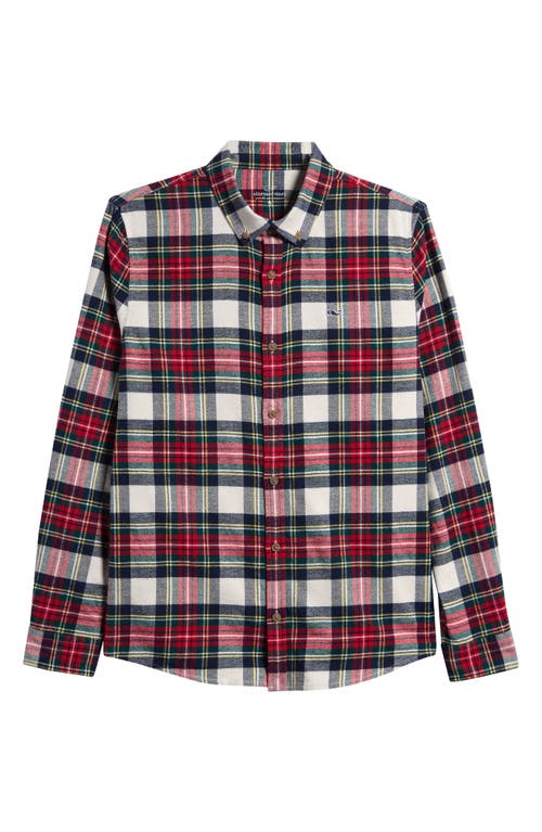 VINEYARD VINES VINEYARD VINES KIDS' PLAID COTTON FLANNEL BUTTON-DOWN SHIRT 