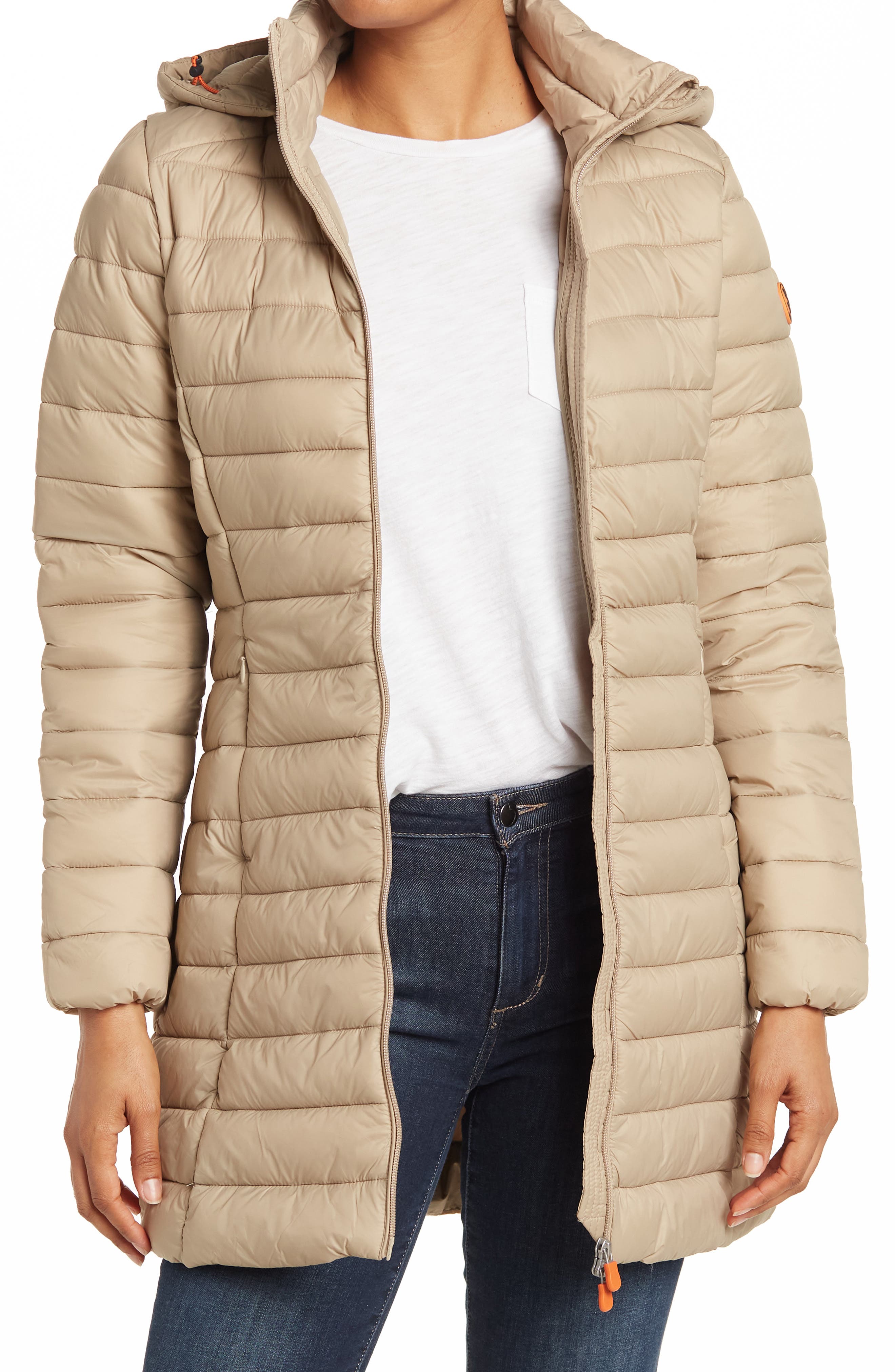 mid length quilted coat