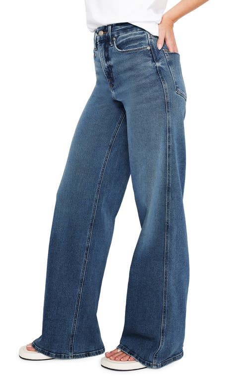 Shop Good American Good Skate Straight Leg Jeans In Indigo394