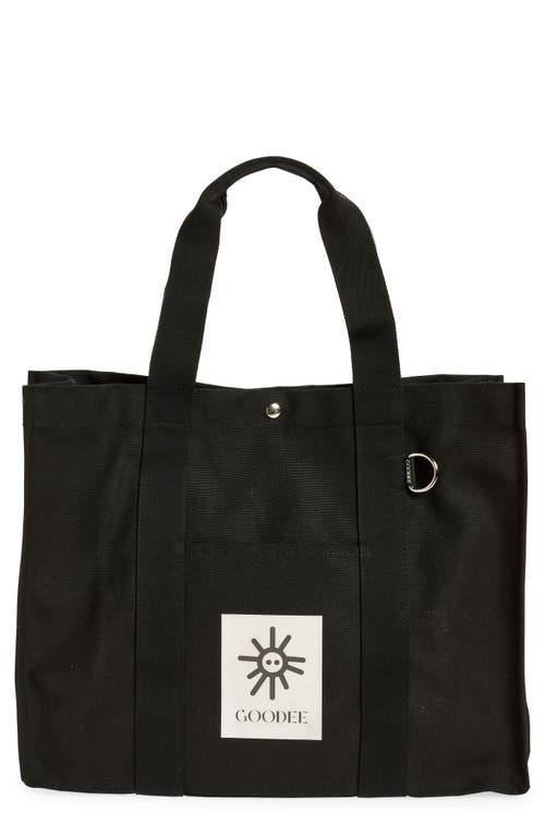 Medium Bassi Recycled PET Canvas Market Tote in Black