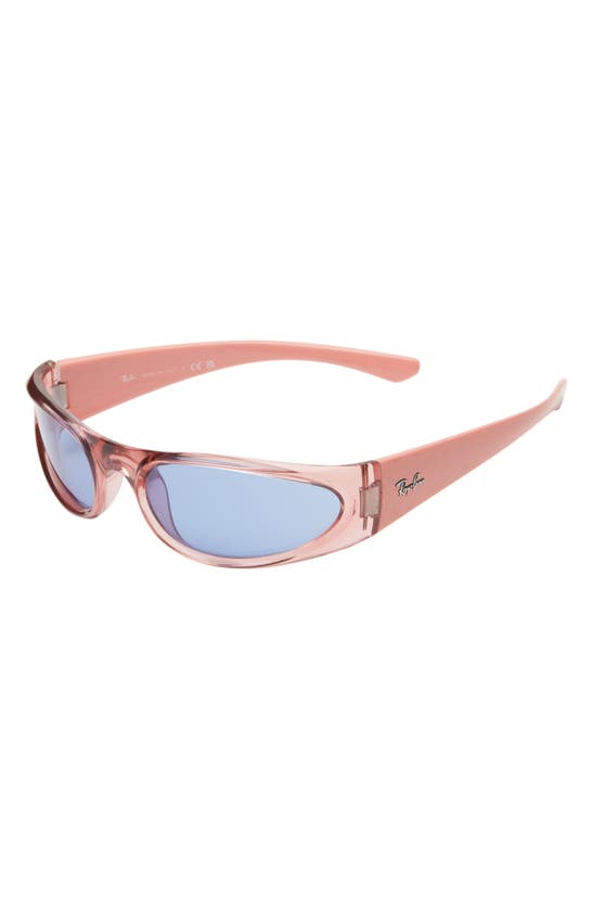 Shop Ray Ban 57mm Pillow Sunglasses In Transparent Pink