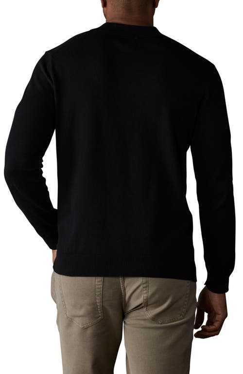 Shop The Normal Brand Robles Long Sleeve Polo Sweater In Black