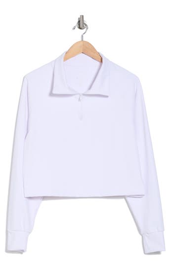 X By Gottex Quarter Zip Sweatshirt In White