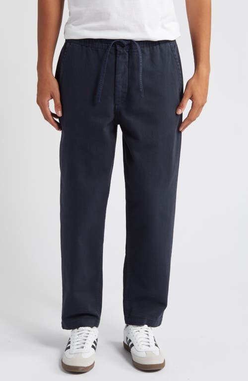 Wax London Kurt Organic Cotton Drawstring Crop Pants Navy at Nordstrom,