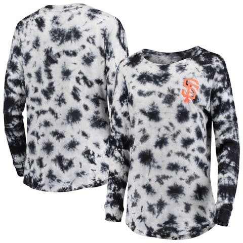 Women's New Era Black Baltimore Ravens Tie-Dye Long Sleeve T-Shirt