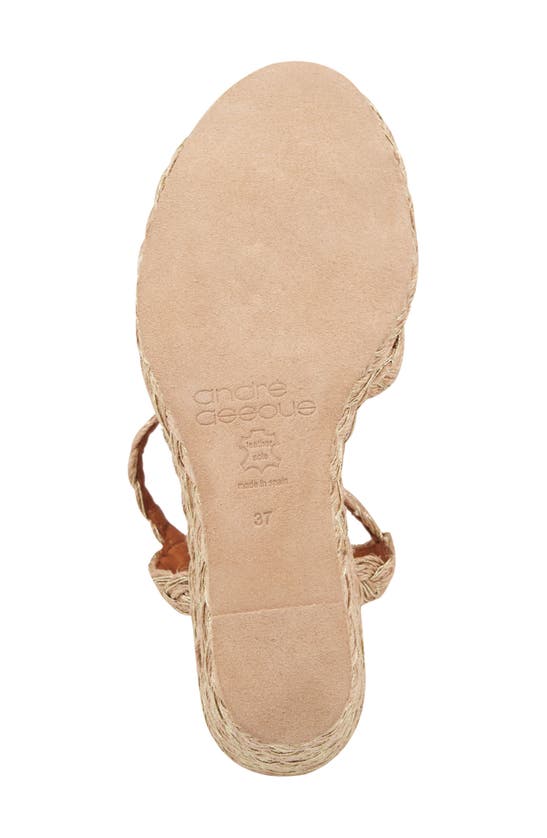 Shop Andre Assous André Assous Madina Raffia Espadrille Ankle Strap Wedge Sandal In Gold