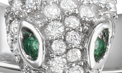 Fzn Cubic Zirconia Snake Ring In Silver
