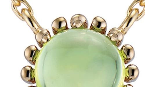 House Of Frosted Stone Floral Necklace In Gold/peridot