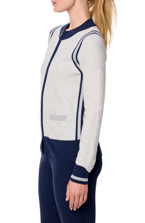 Nz Active By Nic+zoe Stripe Cardigan In White Multi