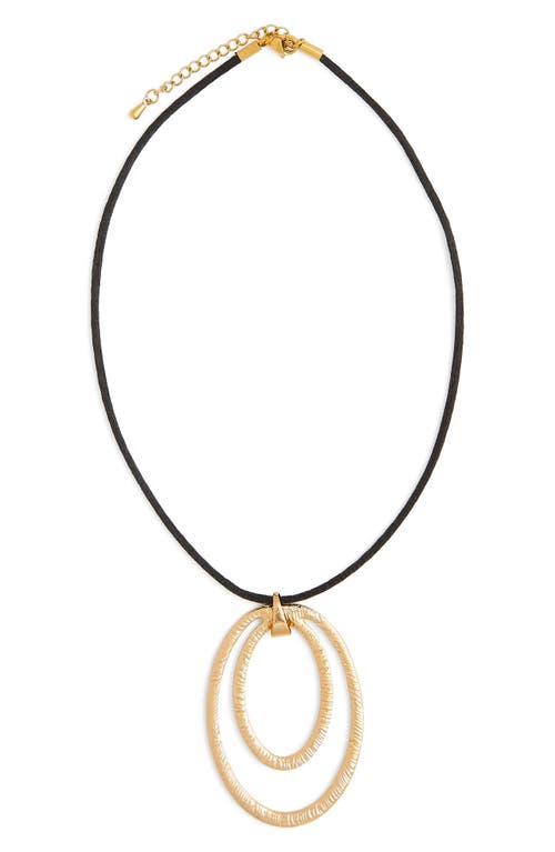Petit Moments Hoop Pendant Cord Necklace in Gold at Nordstrom