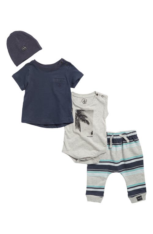 Volcom Bodysuit, T-Shirt, Joggers & Beanie Set at Nordstrom,