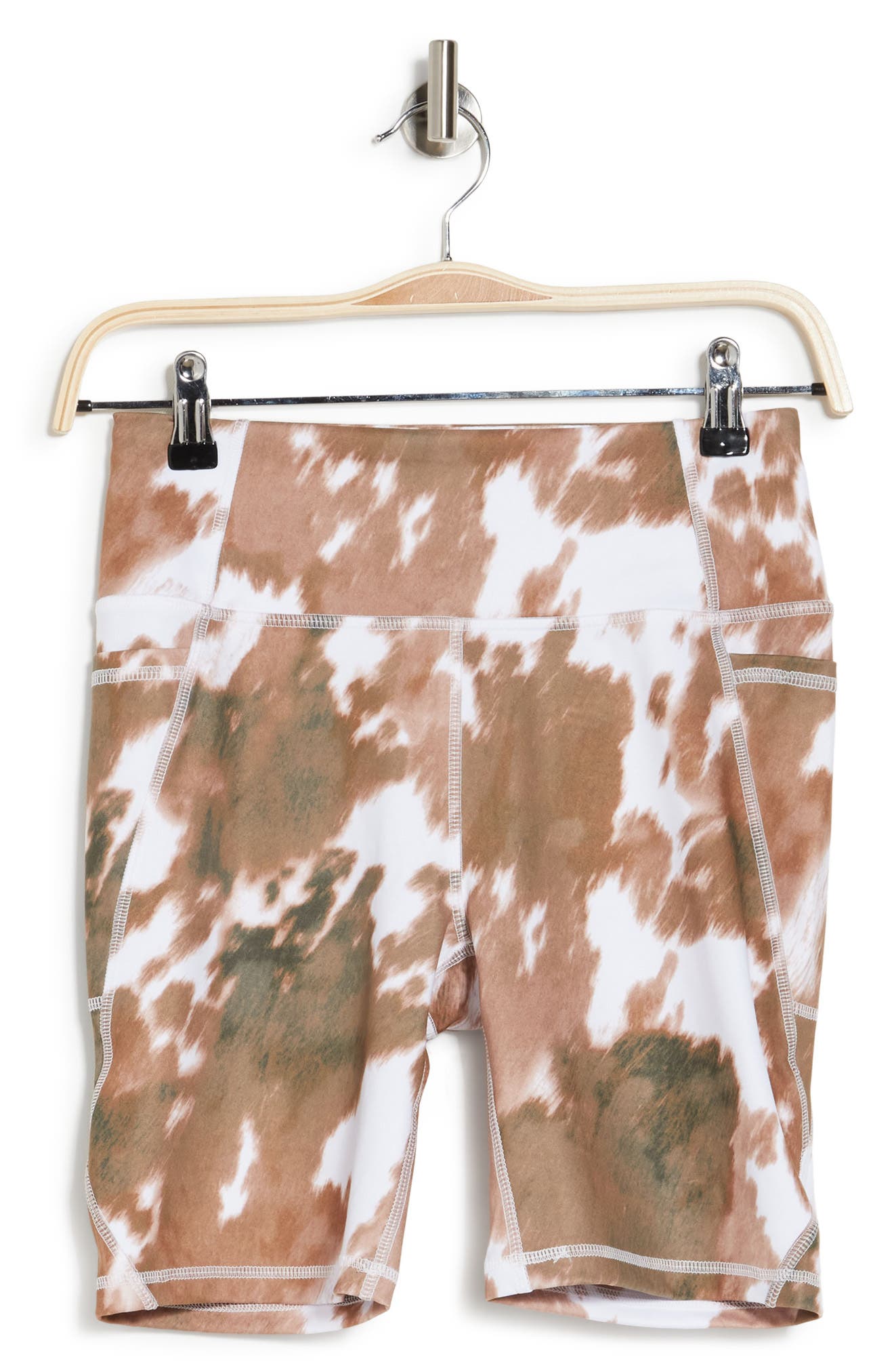 X By Gottex Active High Waisted Biker Shorts In Hide