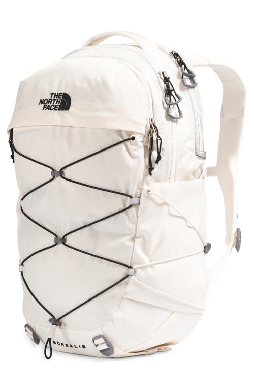 Shop The North Face Borealis Water Repellent Backpack In Gardenia White/tnf Black-npf