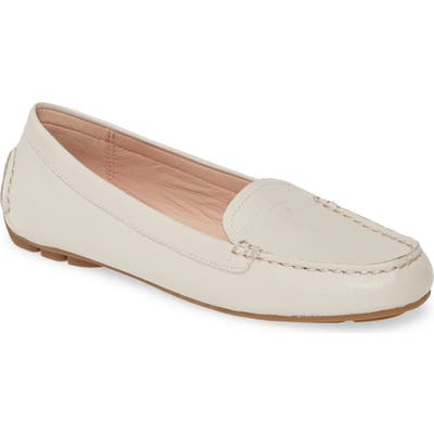 Taryn Rose Karen Water Resistant Driving Loafer- White