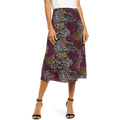 Petite Gibson X City Safari Roselyn Weaver A-Line Midi Skirt, Black