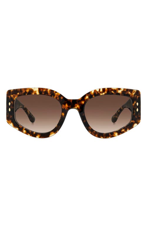 54mm Gradient Cat Eye Sunglasses in Havana/Brown Gradient
