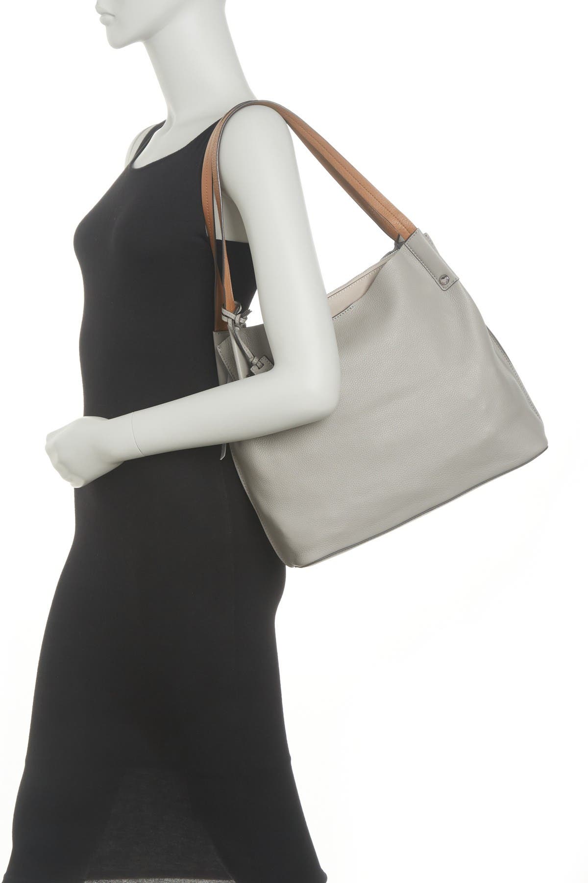 Vince Camuto Malyn Leather Tote In Grey 01