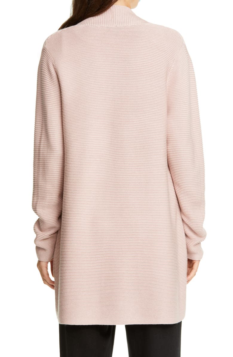 Eileen Fisher Rib Silk & Cashmere Cardigan, Alternate, color, 