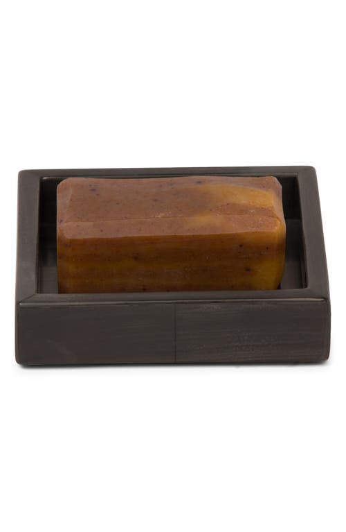 PIGEON AND POODLE Arles Faux Horn Soap Dish in Dark at Nordstrom