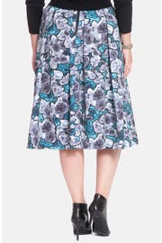 ELOQUII Floral Print Full Pleat Skirt (Plus Size) | Nordstrom