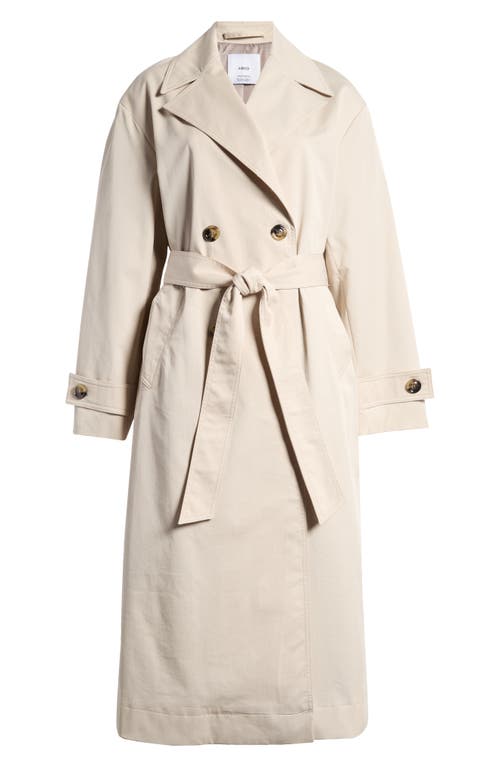 Shop Mango Angela Water Repellent Trench Coat In Light Beige