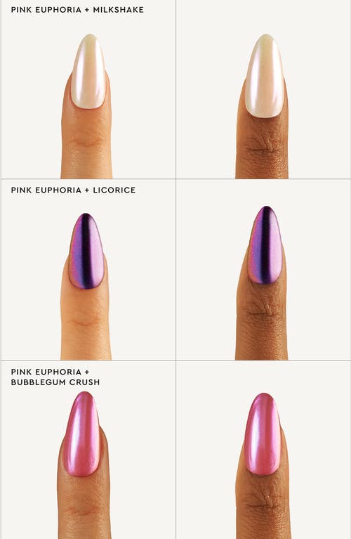 Le Mini Macaron Liquid Nail Powder In Pink Euphoria