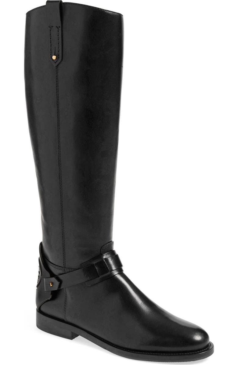 Tory Burch 'Derby' Leather Riding Boot, Main, color, 