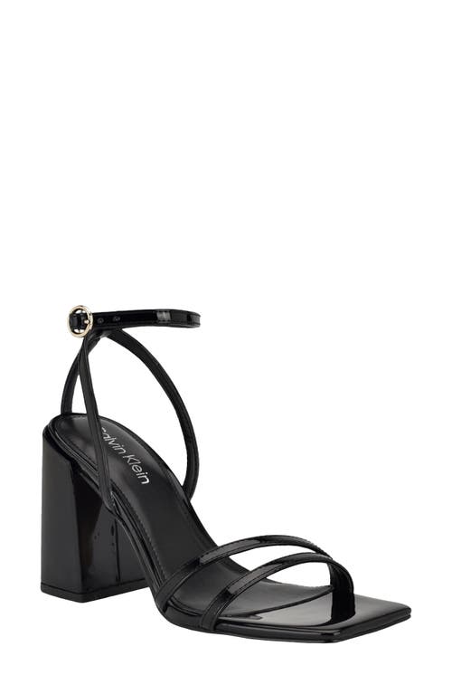 Shop Calvin Klein Sassa Ankle Strap Sandal In Black