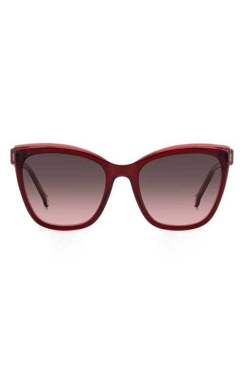 Carolina Herrera 55mm Cat Eye Sunglasses In Burgundy