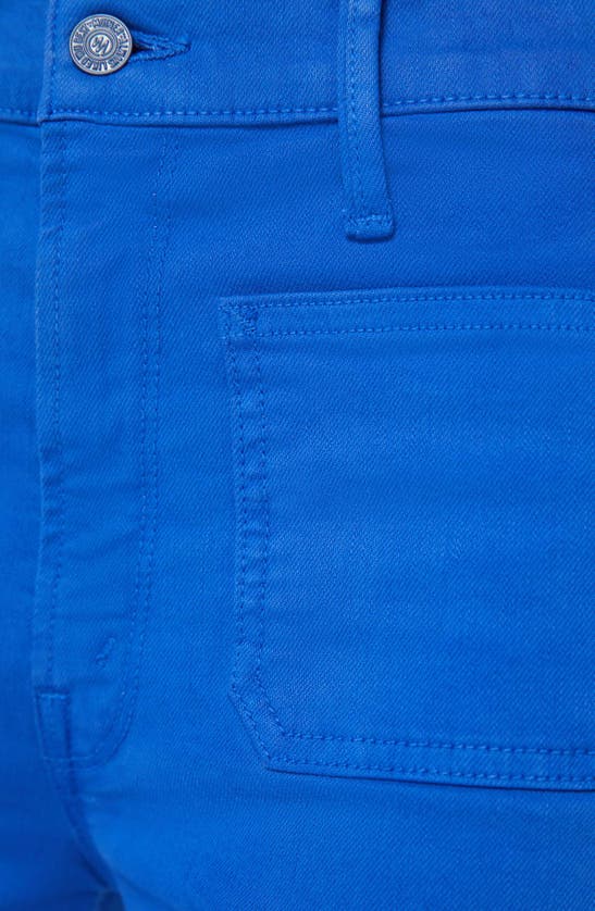 Shop Mother Undercover Sneak Patch Pocket Wide Leg Jeans In Snr Snorkel Blue