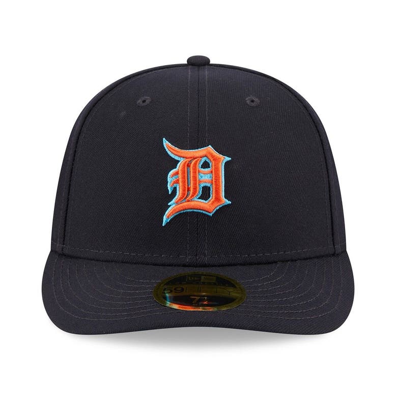 New Era Men's Detroit Tigers 59Fifty Road Navy Low Crown Fitted Hat