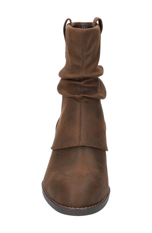 Bella Vita Women's Twyla Slouch Block Heel Ankle Boots In Brown