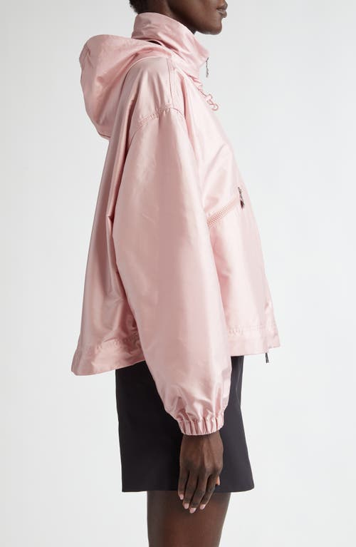 Moncler Cassiopea Hooded Shell Jacket In Pink