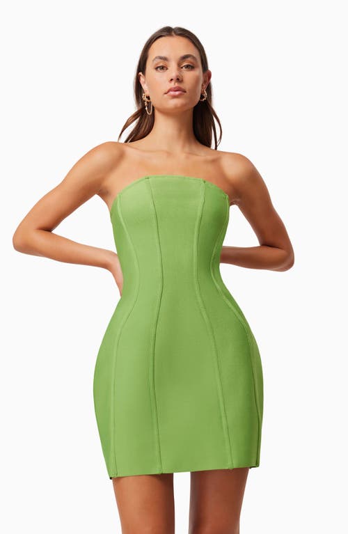 Shop Elliatt Rose Strapless Minidress In Fern Green