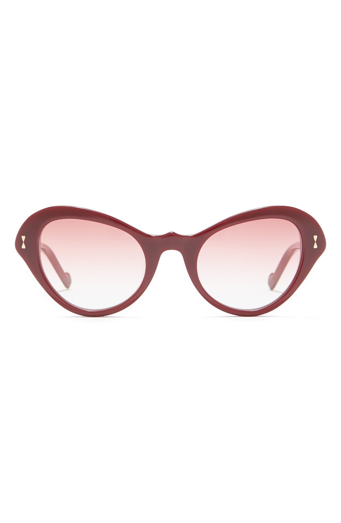 Zimmermann 49mm Cat Eye Sunglasses In Burgundy / Burgundy Grad