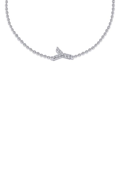 Shop Lafonn Simulated Diamond Pavé Initial Bracelet In Silver/white Y