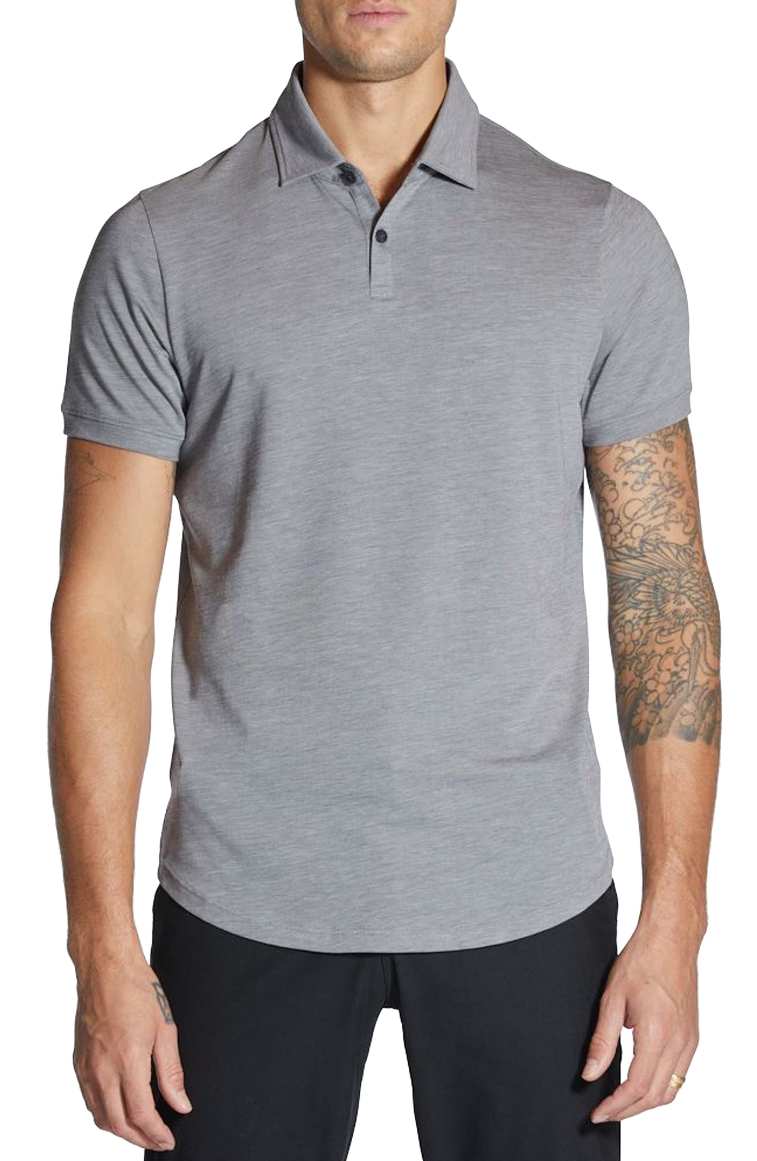light gray polo