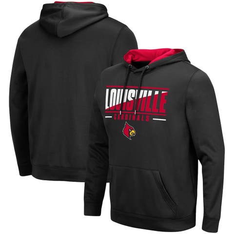 Men's Antigua White Louisville Cardinals Victory Full-Zip Hoodie