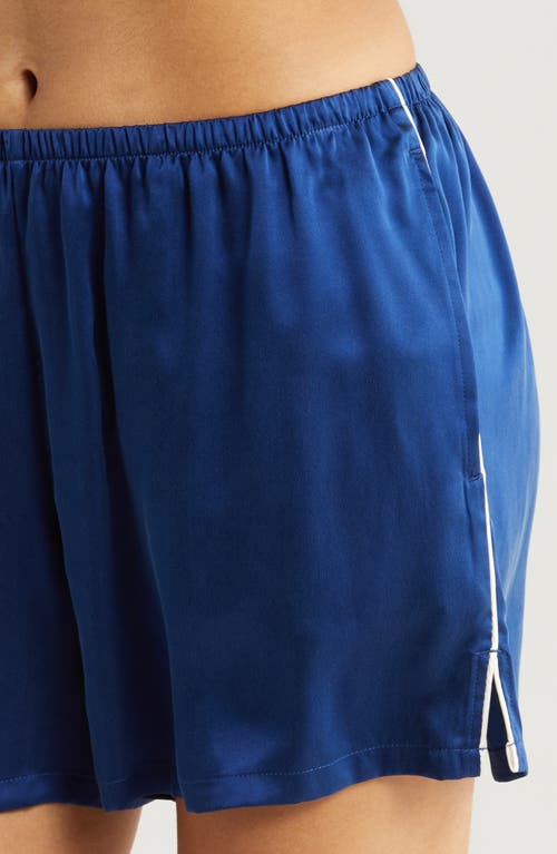 Shop Nordstrom Washable Silk Short Pajamas In Blue Depths