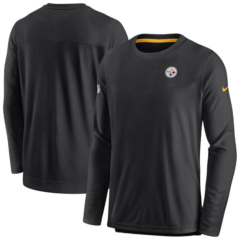 Nike Men's Dri-Fit Lockup (NFL Pittsburgh Steelers) Long-Sleeve Top Black