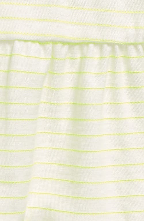 Shop Tucker + Tate Racerback Knit Dress In Yellow Neon- White Stripe