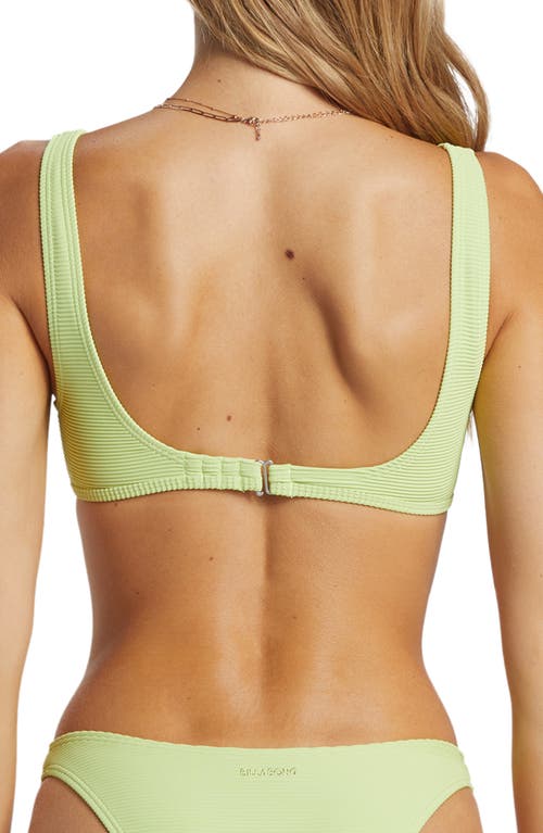 Shop Billabong Ava Tanlines Triangle Bikini Top In Lime Zest