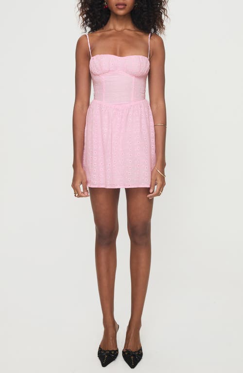 PRINCESS POLLY PRINCESS POLLY MCKILAH EYELET COTTON MINIDRESS 