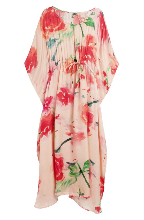 Saachi Graceful Blossom Floral Print Cover-up Kaftan In Multi