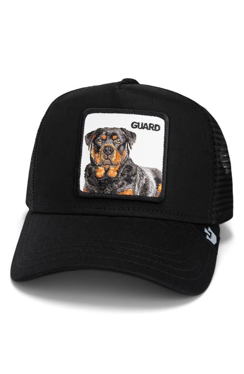 Shop Goorin Bros . The Guard Dog Embroidered Patch Trucker Hat In Black