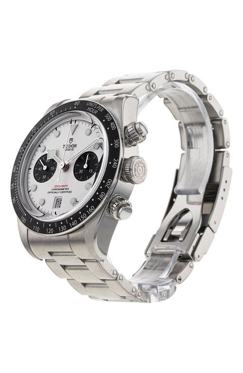 Shop Watchfinder & Co. Tudor  2022 Black Bay Automatic Bracelet Chronograph Watch, 41mm In White/silver