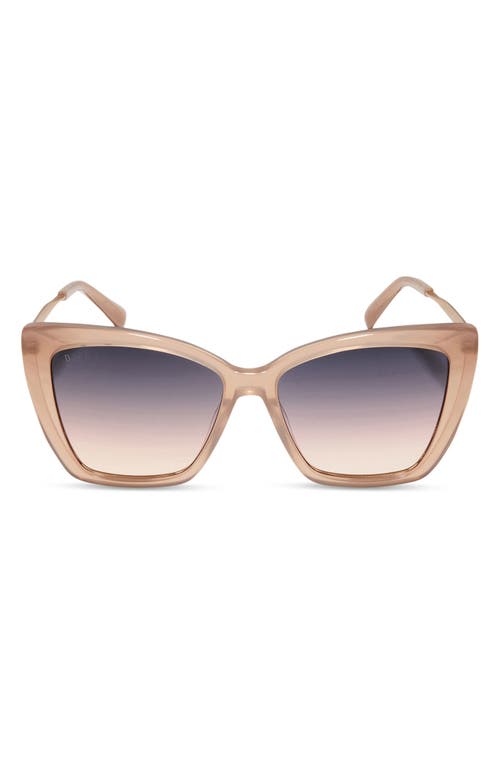DIFF Becky II 56mm Cat Eye Sunglasses in Taupe/Twilight Gradient at Nordstrom