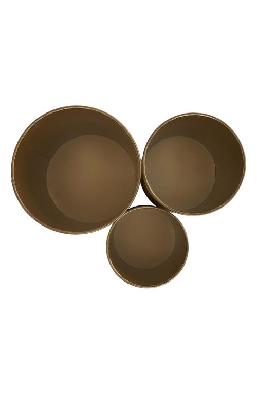 Willow Row Boho Set Of 3 Decorative Containers In Beige