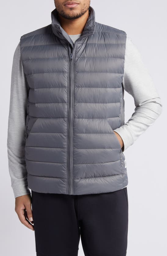 Shop Reigning Champ Lightweight Taffeta Vest In Carbon